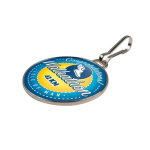 Tirette de fermeture éclair ronde en métal pour sacs et vestes couleur argenté