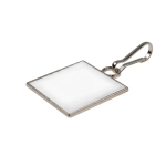 Tirette de fermeture éclair rectangulaire en métal avec mousqueton