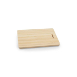 Étiquette d’identification durable en bambou pour bagage couleur marron clair