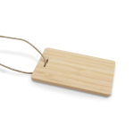 Étiquette d’identification durable en bambou pour bagage couleur marron clair