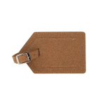 Étiquette de bagage en liège durable et résistante couleur marron