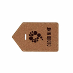 Étiquette de bagage en liège durable et résistante couleur marron
