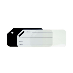 Étiquette de bagage en aluminium ultra-résistante et légère couleur noir