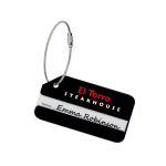 Étiquette de bagage en aluminium ultra-résistante et légère couleur noir