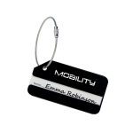 Étiquette de bagage en aluminium ultra-résistante et légère couleur noir