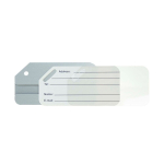 Étiquette de bagage en aluminium ultra-résistante et légère couleur argenté