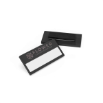 Identifiant magnétique réutilisable pour événements et congrès couleur noir