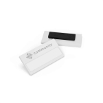 Identifiant magnétique réutilisable pour événements et congrès couleur blanc