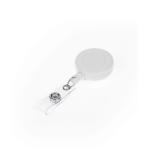 Porte-badge rétractable en plastique avec clip pour professionnels couleur blanc
