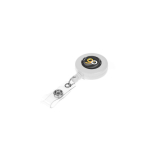 Porte-badge rétractable en plastique avec clip pour professionnels couleur blanc