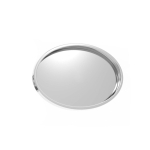 Pin's métallique ovale avec finition bombée et fermeture sécurisée couleur argenté