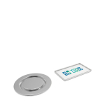 Pin's métallique pour vêtements avec fermeture magnétique carrée avec zone d'impression