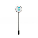 Pin's de revers métallique carré pour congrès et événements avec zone d'impression