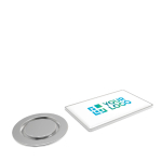 Pin's' métallique avec fermeture magnétique rectangulaire grand format avec zone d'impression
