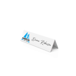 Plaque d’identification de bureau avec base blanche, fabrication UE