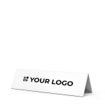 Plaque d’identification de bureau avec base blanche, fabrication UE avec zone d'impression