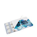 Chewing-gums Mentos sans sucre en lot de 12 unités, goût menthe couleur menthe forte avec zone d'impression
