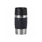 Gobelet isotherme nomade en acier inoxydable, compact et antifuite couleur noir