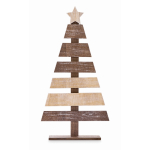 Sapin de Noël décoratif en bois personnalisable couleur bois deuxième vue