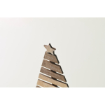 Sapin de Noël décoratif en bois personnalisable couleur bois quatrième vue photographique