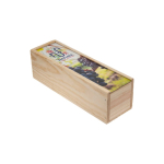 Petite coffret à vin en bois fabrication UE, avec couvercle coulissant couleur bois