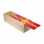 Petite coffret à vin en bois fabrication UE, avec couvercle coulissant