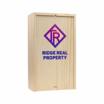 Petite coffret à vin en bois fabrication UE, avec couvercle coulissant