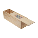 Coffret à vin en bois fabriquée dans l'UE avec couvercle coulissant