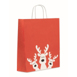 Grand sac cadeau de Noël en papier, fabriqué dans l’UE couleur rouge