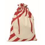 Grand sac cadeau de Noël avec fermeture à cordons 50 x 70 cm couleur rouge