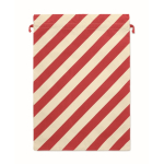 Grand sac cadeau de Noël avec fermeture à cordons 50 x 70 cm couleur rouge troisième vue