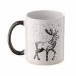 Tasse en céramique avec motif de Noël et anse assortie 300 ml couleur noir