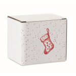 Tasse en céramique avec motif de Noël et anse assortie 300 ml couleur rouge troisième vue