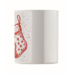 Tasse en céramique avec motif de Noël et anse assortie 300 ml couleur rouge cinquième vue