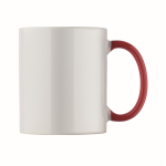 Tasse en céramique avec motif de Noël et anse assortie 300 ml couleur rouge sixième vue