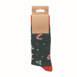 Paire de chaussettes de Noël avec étiquette à personnaliser couleur vert cinquième vue