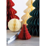 Suspension pliable en papier en forme de sapin de Noël personnalisable couleur rouge vue d'ambiance
