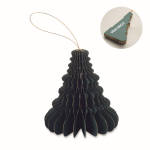 Suspension pliable en papier en forme de sapin de Noël personnalisable couleur vert