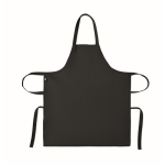 Tablier avec poches avant et ajustable au niveau du cou 240 g/m2 couleur noir cinquième vue