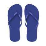 Tongs de plage en plastique unicolores et personnalisables couleur bleu