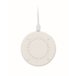 Chargeur sans fil pour téléphone portable en coton et liège 15 W couleur blanc septième vue