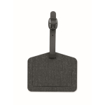 Étiquette à bagages en PU et RPET pour appareils Apple® couleur noir deuxième vue