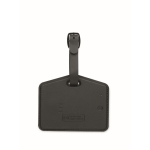 Étiquette à bagages en PU et RPET pour appareils Apple® couleur noir troisième vue