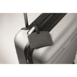 Étiquette à bagages en PU et RPET pour appareils Apple® couleur noir cinquième vue photographique