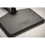 Étiquette à bagages en PU et RPET pour appareils Apple® couleur noir sixième vue photographique