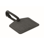 Étiquette à bagages en PU et RPET pour appareils Apple® couleur noir huitième vue