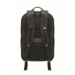 Sac à dos noir pour ordinateur portable en RPET imperméable 16 pouces couleur noir quatrième vue