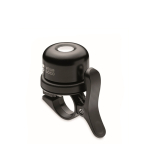 Sonnette de vélo avec localisateur compatible avec appareils Apple® couleur noir vue avec zone d'impression