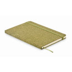 Carnet A5 à couverture rigide en matériaux recyclés, pages lignées couleur vert