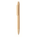 Stylo à bille entièrement en bambou, encre bleue couleur bois